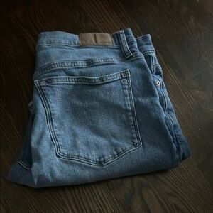 Madewell Blue Boyfriend Jeans with Subtle Fading